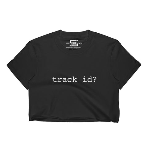 track id? techno cropped t-shirt (black)