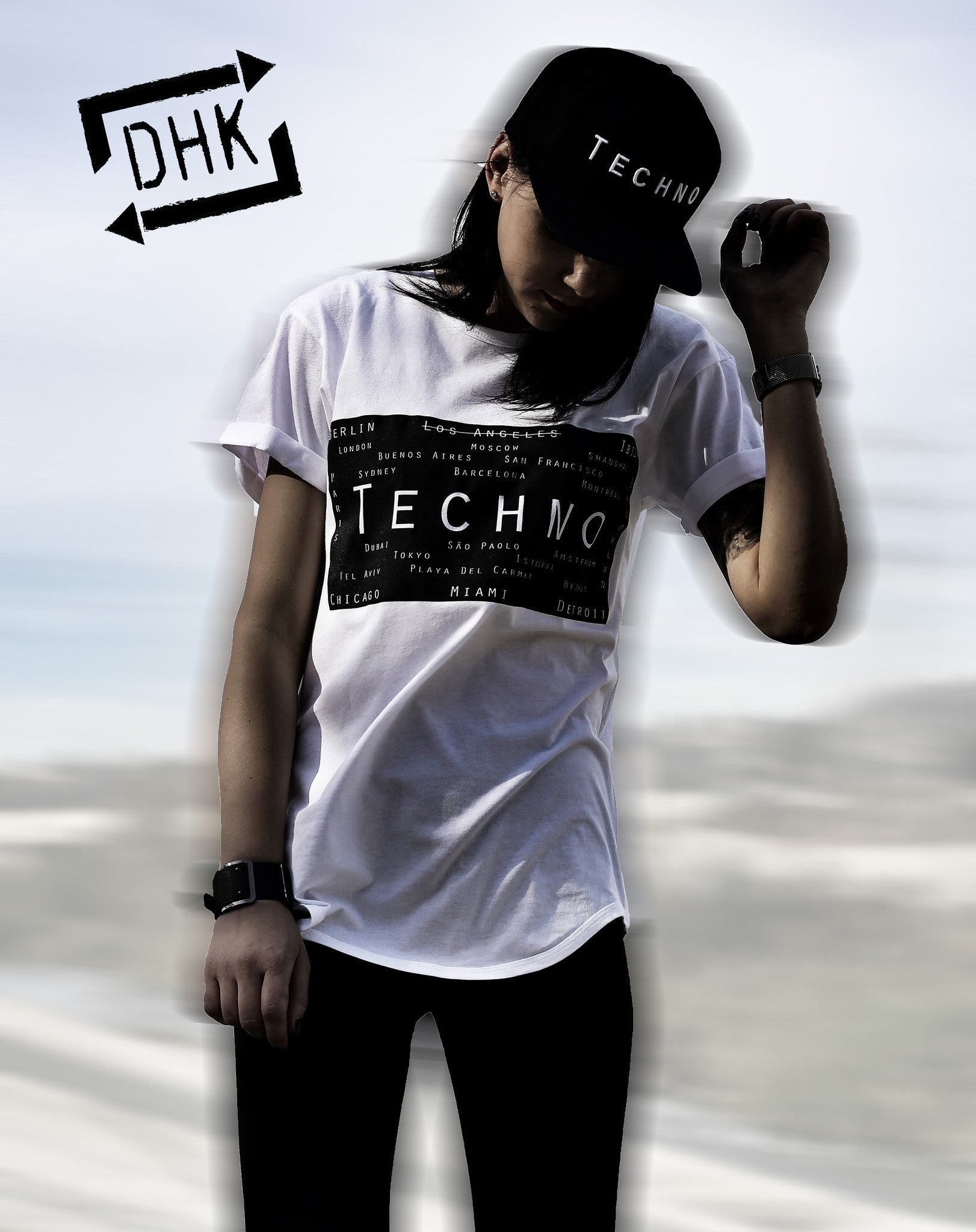 White Techno Cities T-Shirt