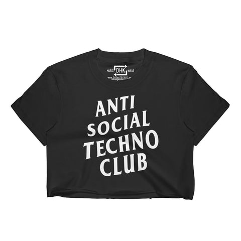 ANTI SOCIAL TECHNO CLUB CROPPED TECHNO T-SHIRT