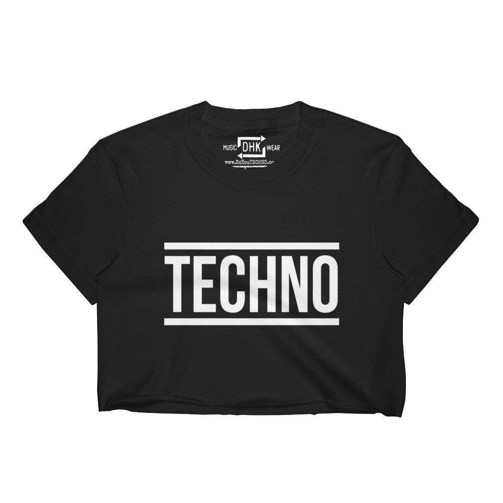 DHK Classic TECHNO Cropped T-Shirt (Black)