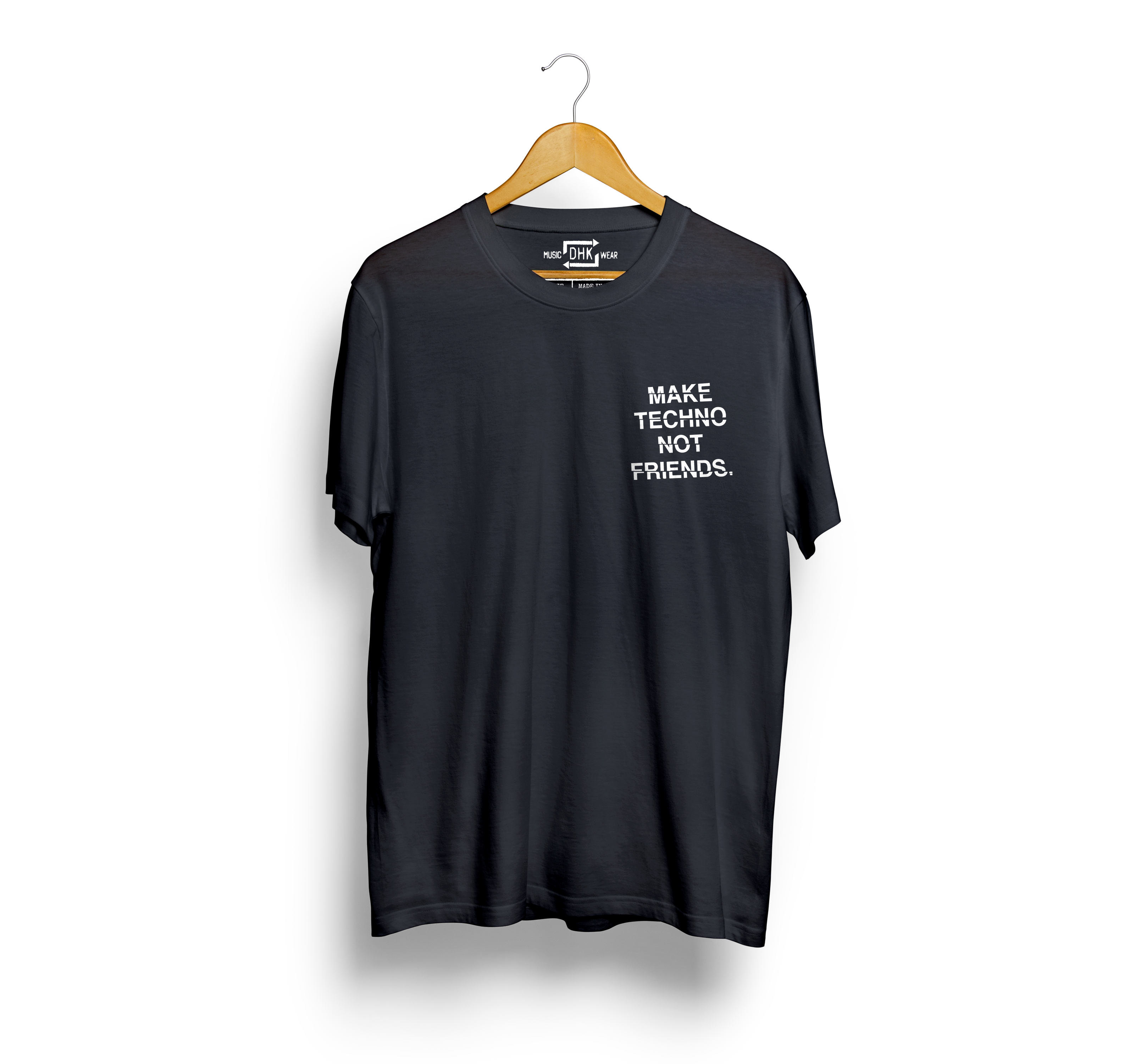 DHK Make TECHNO not friends T-Shirt (Black)