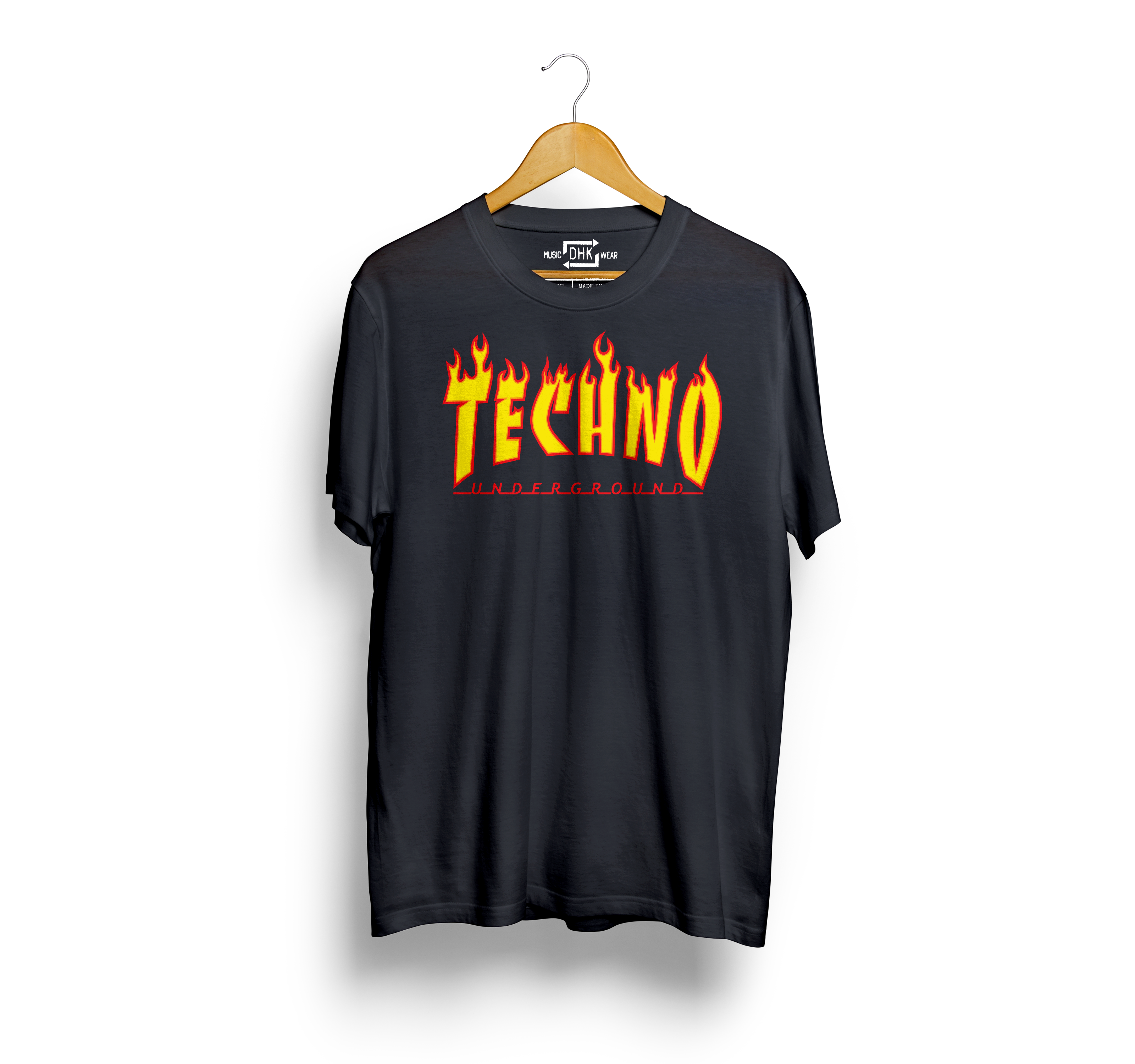 DHK TECHNO Underground Flames T-Shirt (Black)