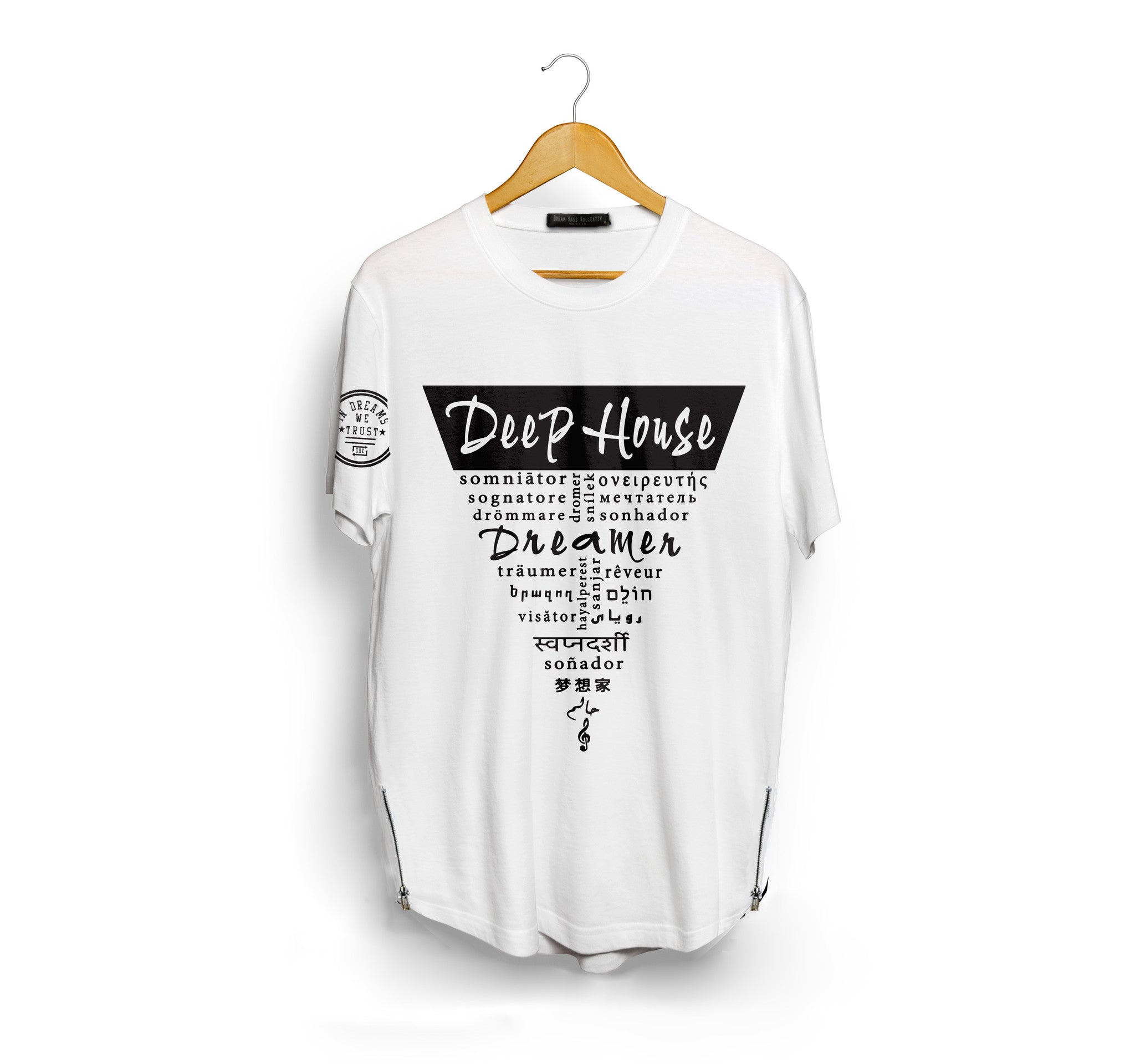 White Deep House Dreamer, Cloud 9 T-Shirt (Back)